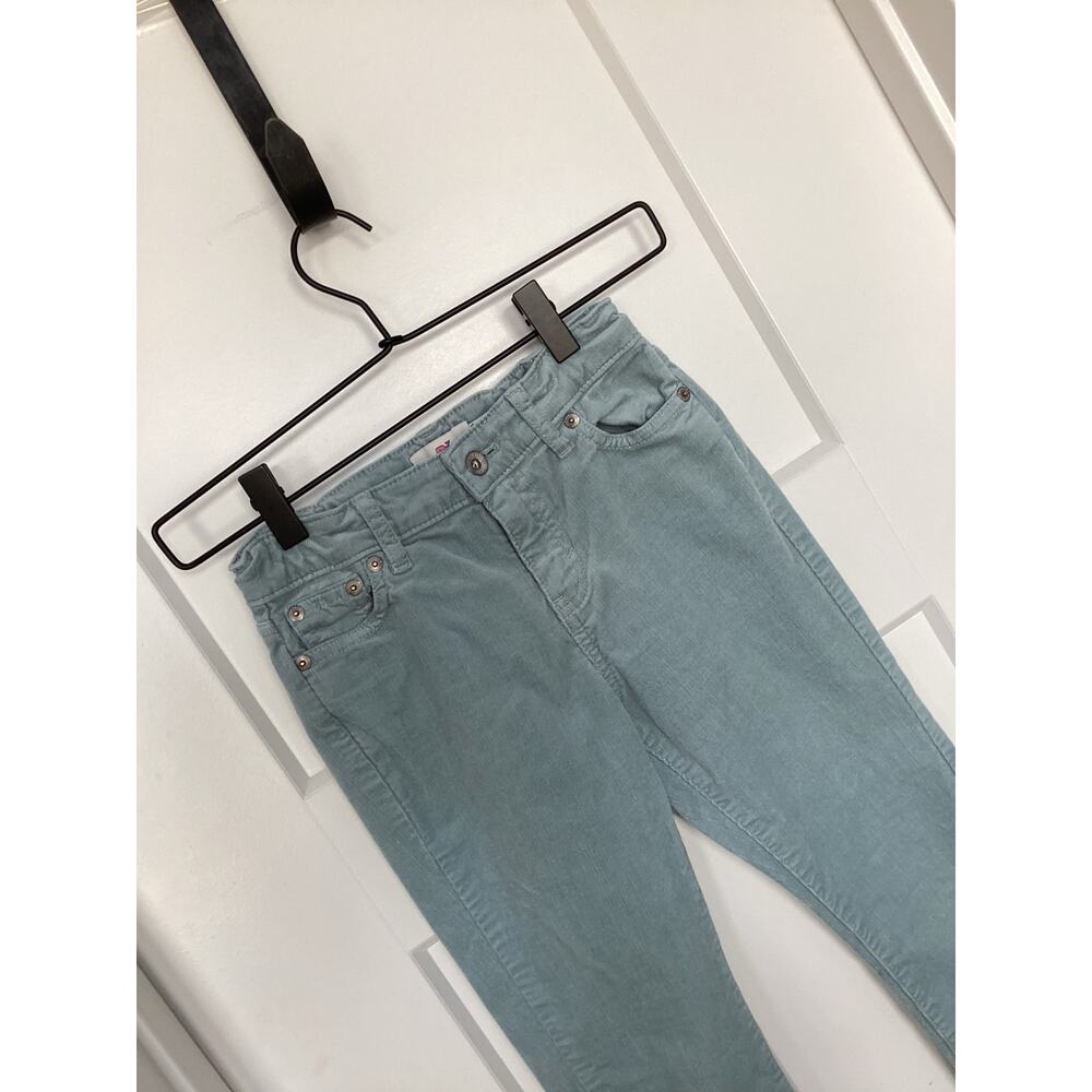 Vineyard Vines Girls Corduroy Flare Pants Preppy Classic Retro Sage Blue Size 8 - Picture 2 of 12